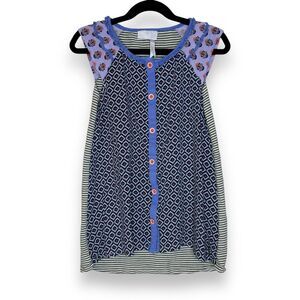 435 Matilda Jane Girl's Size 10 Someone Special Tank Top Multi-Pattern Purple